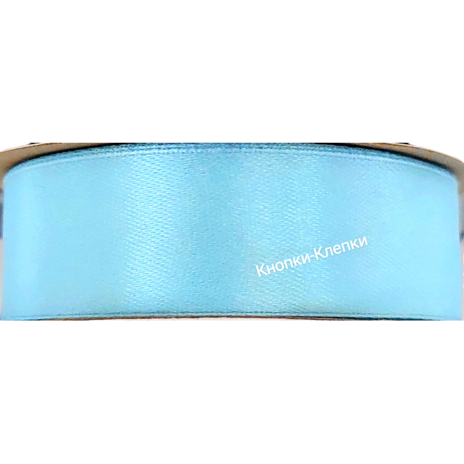 Лента атласная шир 25 мм (30 ярд) № 090-св.голубой Лента атласная шир 25 мм (30 ярд) № 090-св.голубой