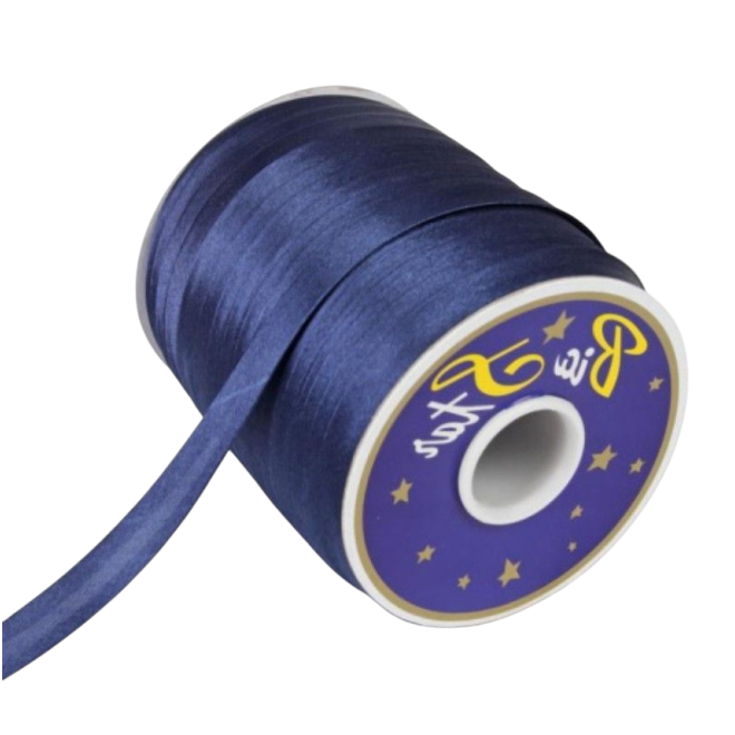 Косая бейка (уп. 132 м) шир. 15 мм № 155 т.синий