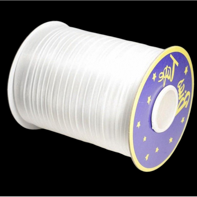 Косая бейка (уп. 132 м) шир. 15 мм № 001  белый 