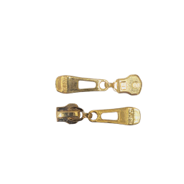 Бегунок для металлической молнии №5 декор-золото