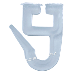 Крючки для штор для потолочного, профильного, алюминиевого карниза. Цвет: белый. Количество в упаковке: 100 шт.