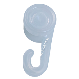 Крючки для штор "девятка" с роликом для потолочного карниза.Цвет: белый. Количество в упаковке: 100 шт. 