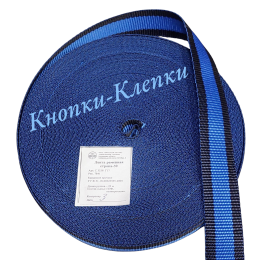 Стропа ременная шир.30мм-синий /черный (25 м)