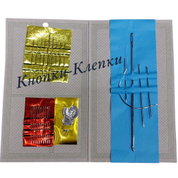 Набор игл для шитья вручную "Тракторист". Количество в наборе: 24 иглы и нитковдеватель.