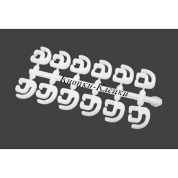 Крючки для штор для потолочного, профильного, алюминиевого карниза. Цвет: белый. Количество в упаковке: 120 шт.