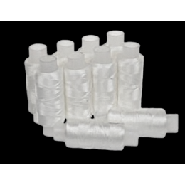 Нить для бисера (300м) белый (уп.10 шт.)    