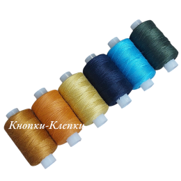 Нитки ДЖИНСОВЫЕ (150 м)-ассорти -2 (уп 6 шт)