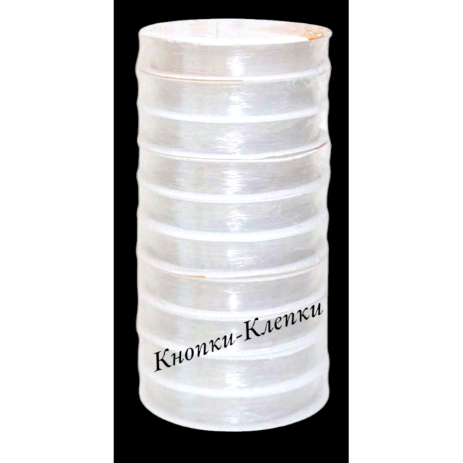 Нить эластичная для бисероплетения (уп. 10шт.) диам 0,8мм (11м) прозрачный