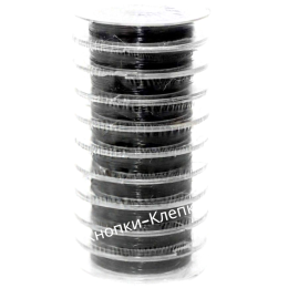 Нить эластичная для бисероплетения (уп. 10шт.) диам 0,8 мм (11 м) черный