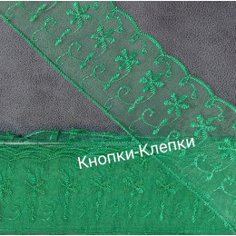 Кружево капрон, ширина 7 см (уп. 10 ярд.) цвет зеленый