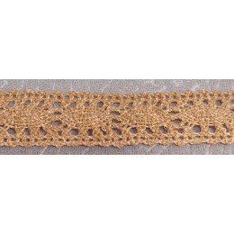 Кружево хлопок 20мм -рис.043 ириска -рулон 25м.