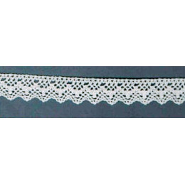 Кружево хлопок 22мм -рис.166 бежевый -рулон 25м.