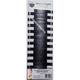 Зажим для волос прямой черный (уп 100шт) (Россия)