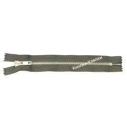 Молния ДЖИНСОВАЯ (автомат) Т-5 (18см)- №175 т.хаки(латунь) /уп.5шт.