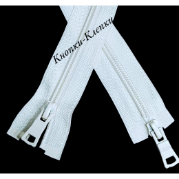 Молния спиральная "усиленная" №7 2 замка-90см-001-белый