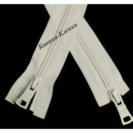 Молния спиральная "усиленная" №7 2 замка-90см-071 св.бежевый