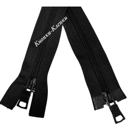 Молния спиральная "усиленная" №7 2 замка-90см-077 черный