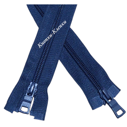 Молния спиральная "усиленная" №7 2 замка-90см-044 т.синий