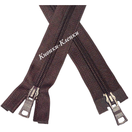 Молния спиральная "усиленная" №7 2 замка-90см-068 т.коричневый