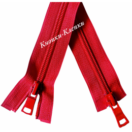 Молния спиральная "усиленная" №7 2 замка-90см-008-крастный
