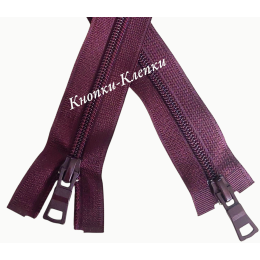 Молния спиральная "усиленная" №7 2 замка-90см-033-бордовый
