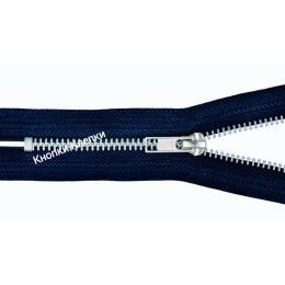 Молния ДЖИНСОВАЯ (автомат) Т-4 (18см)- №153 т.синий(никель) /уп.5шт.