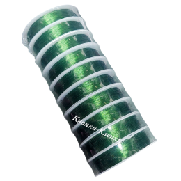 Проволока для бисероплетения , размер: 0,3 мм , в упаковке: 10 шт. по 50 м, цвет: зеленый