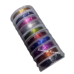 Проволока для бисероплетения , размер: 0,3 мм , в упаковке: 10 шт. по 10 м, цвет: ассорти