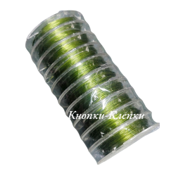 Проволока для бисероплетения , размер: 0,3 мм , в упаковке: 10 шт. по 10 м, цвет: зеленый