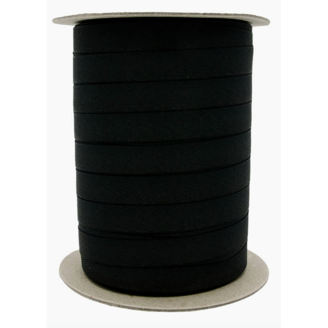 Брючная лента аппретированная 15мм (Германия)-черный (50м)