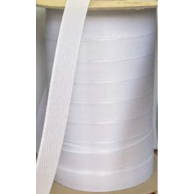 Брючная лента аппретированная 15мм (Германия) - белый (50м)