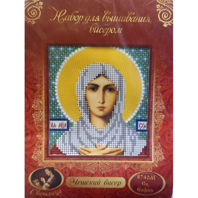 НАБОР ДЛЯ ВЫШИВАНИЯ БИСЕРОМ арт 8740 М "Св. София"