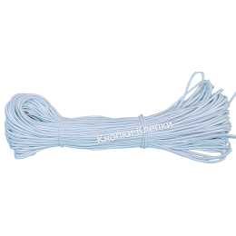 резинка шляпная 2мм (25 м) белая