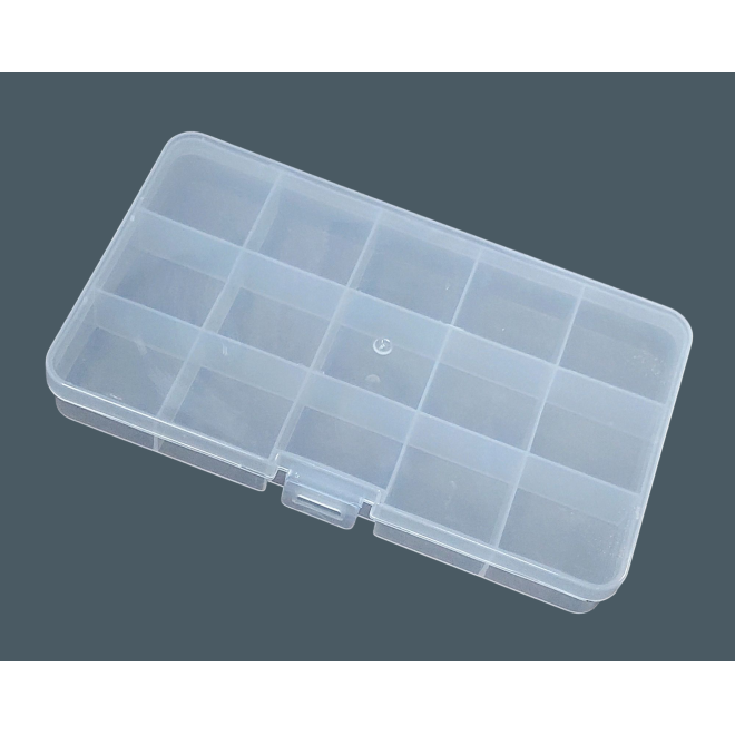 Органайзер для бисера / украшений (цвет прозрачный) - 15 секций