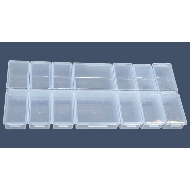 Органайзер для бисера / украшений (цвет прозрачный) - 14 секций