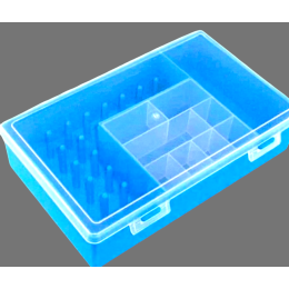 Шкатулка для ниток и швейной фурнитуры (св.синий)